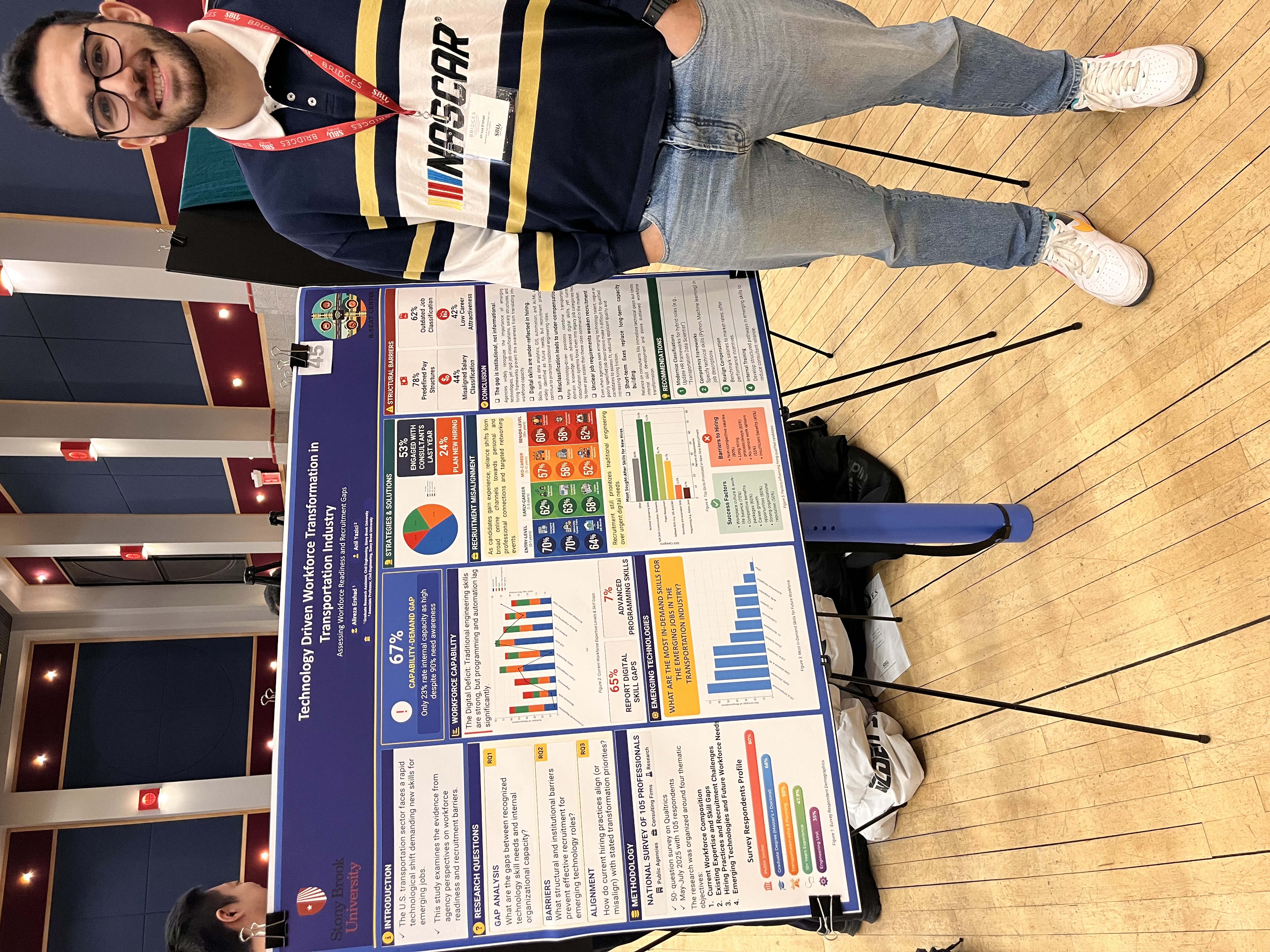 A. Ershad with poster