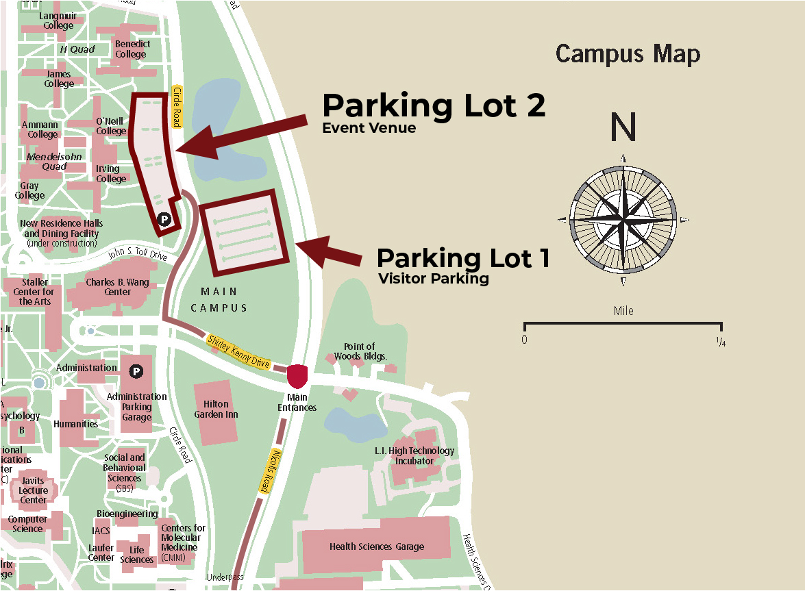 flyer showing 2024 Concorso Venue and Visitor Parking Map Guide
