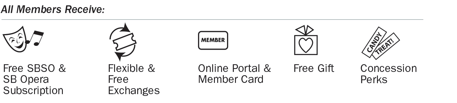 All members receive free tickets and exchanges, online portal and member cards, free gifts and concession perks.